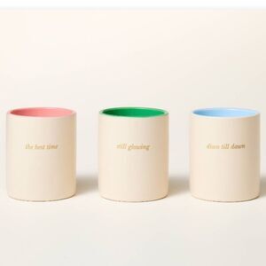 kate spade x Target Cream Multi 3 Count Ceramic Indoor Jar Candle Gift Set